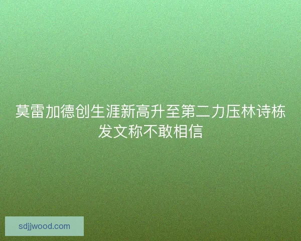 莫雷加德创生涯新高升至第二力压林诗栋发文称不敢相信 莫雷加德创生涯新高升至第二力压林诗栋发文称不敢相信