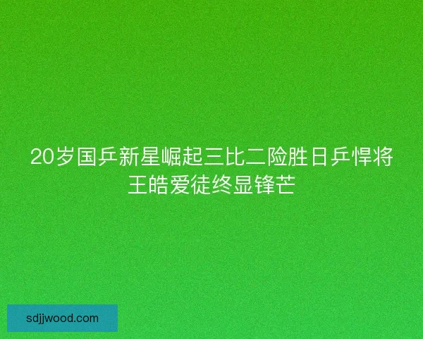 20岁国乒新星崛起三比二险胜日乒悍将王皓爱徒终显锋芒